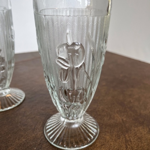 Tumblers with Iris’ and Herringbone Design Set of 4 - Picture 3 of 13
